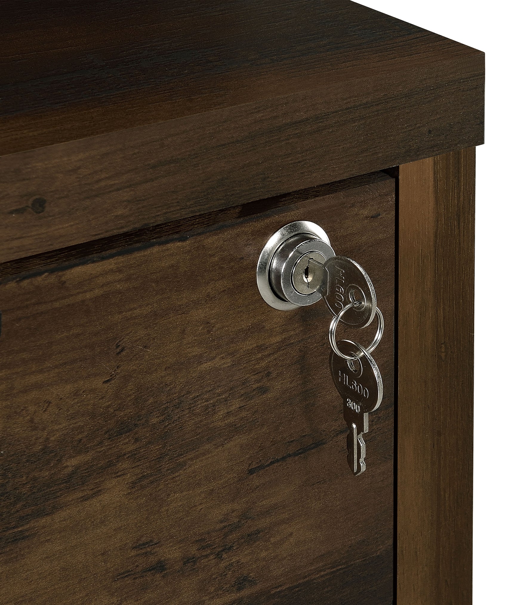 Westpark 3-shelf Bookcase USB and Lockable Drawer Dark Pine - Tampa Furniture Outlet