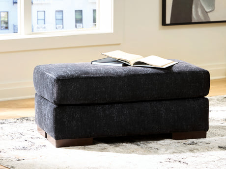 Tampa Furniture Outlet - Ashley Furniture - Whitmore Manor Living Room - Ottoman / Black Pearl - 8040414