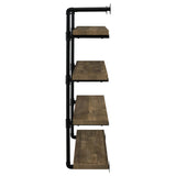 Elmcrest 39-inch 4-shelf Wall Bookshelf Rustic Oak - Tampa Furniture Outlet