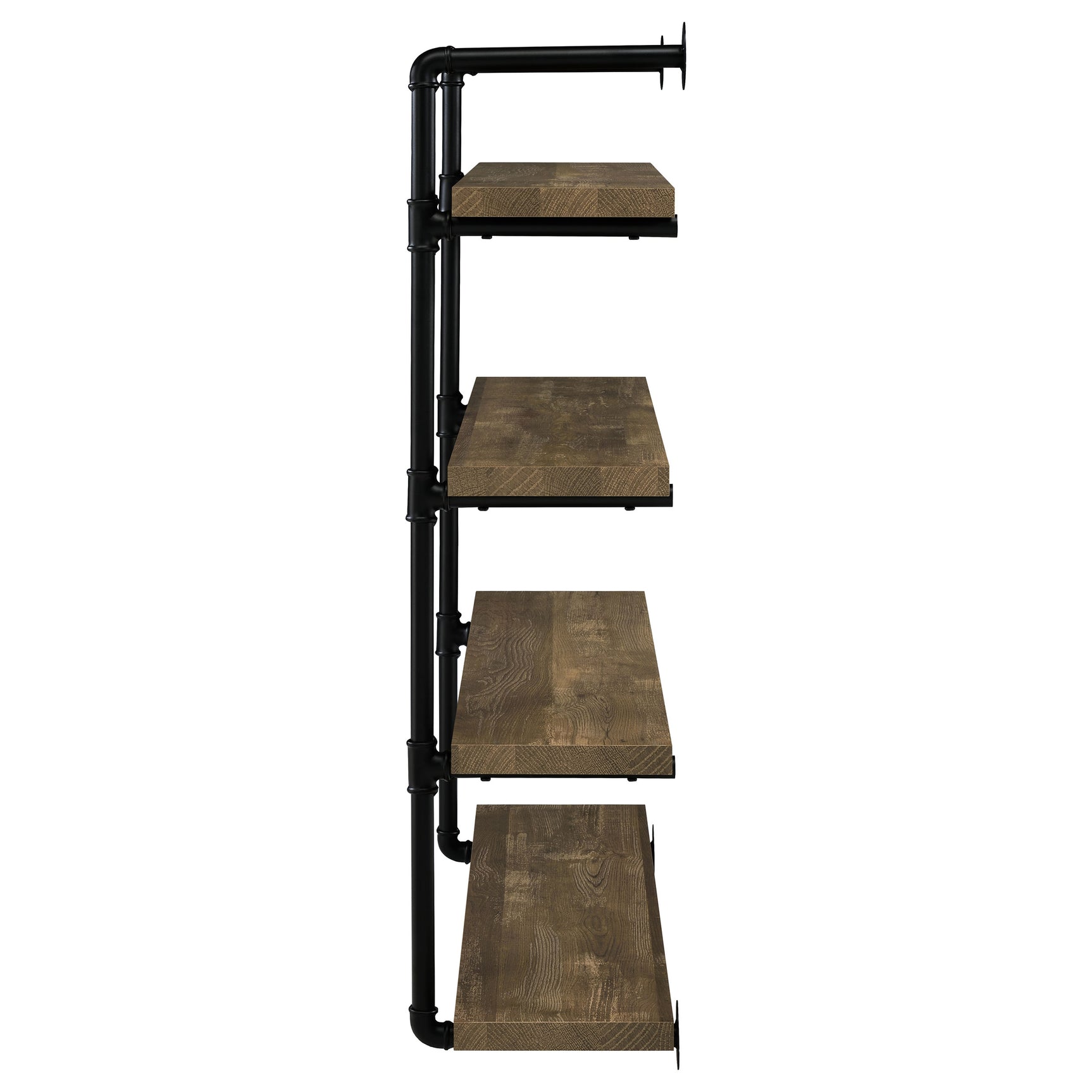 Elmcrest 39-inch 4-shelf Wall Bookshelf Rustic Oak - Tampa Furniture Outlet