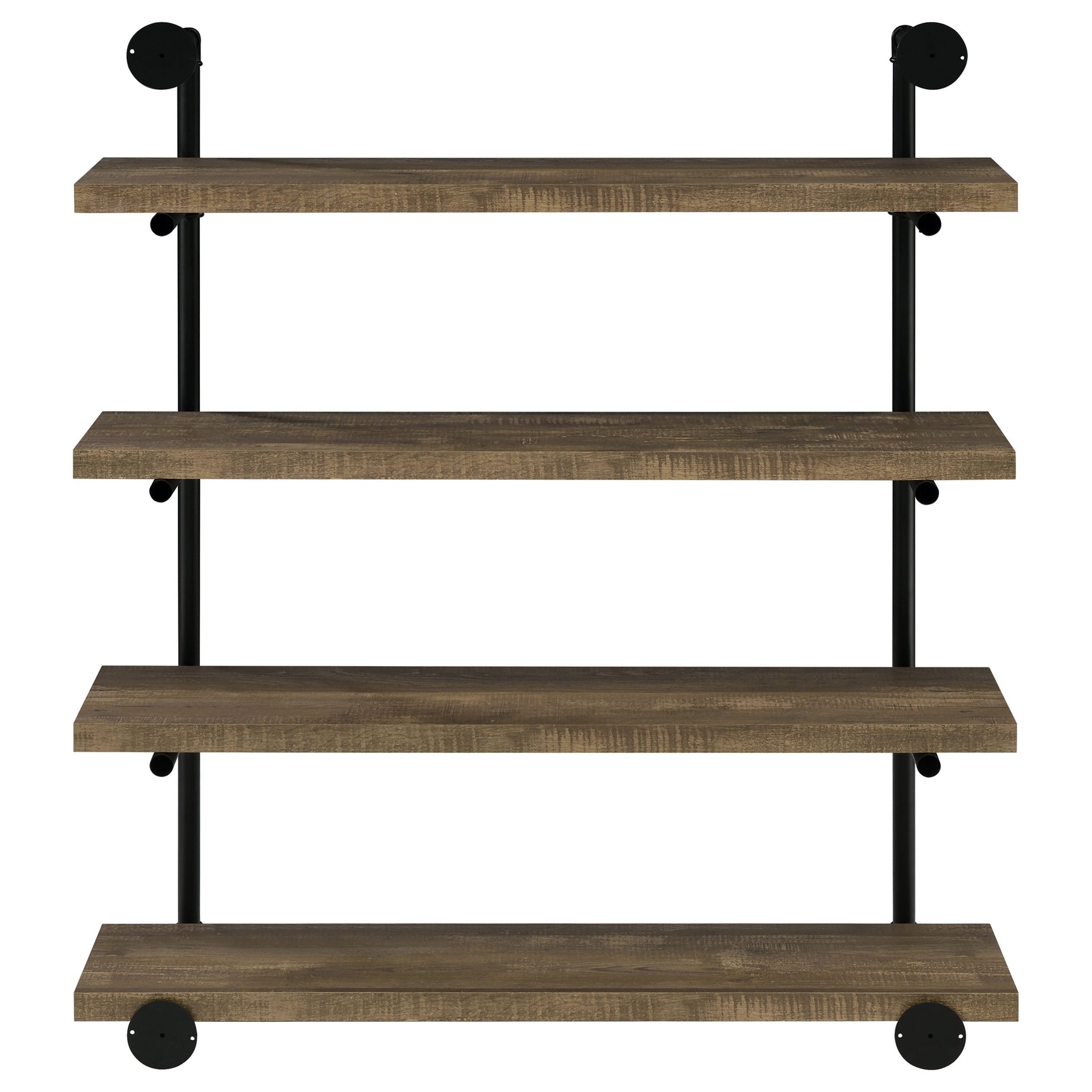 Elmcrest 39-inch 4-shelf Wall Bookshelf Rustic Oak - Tampa Furniture Outlet
