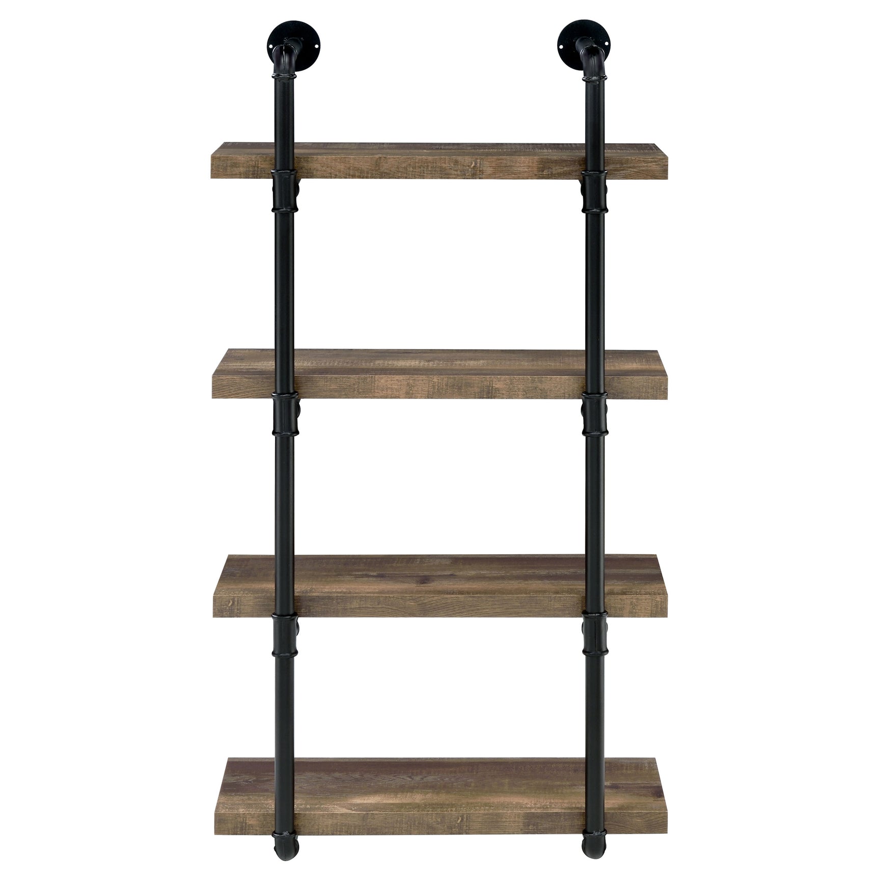 Elmcrest 24-inch 4-shelf Wall Bookshelf Rustic Oak - Tampa Furniture Outlet