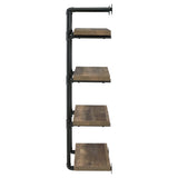 Elmcrest 24-inch 4-shelf Wall Bookshelf Rustic Oak - Tampa Furniture Outlet