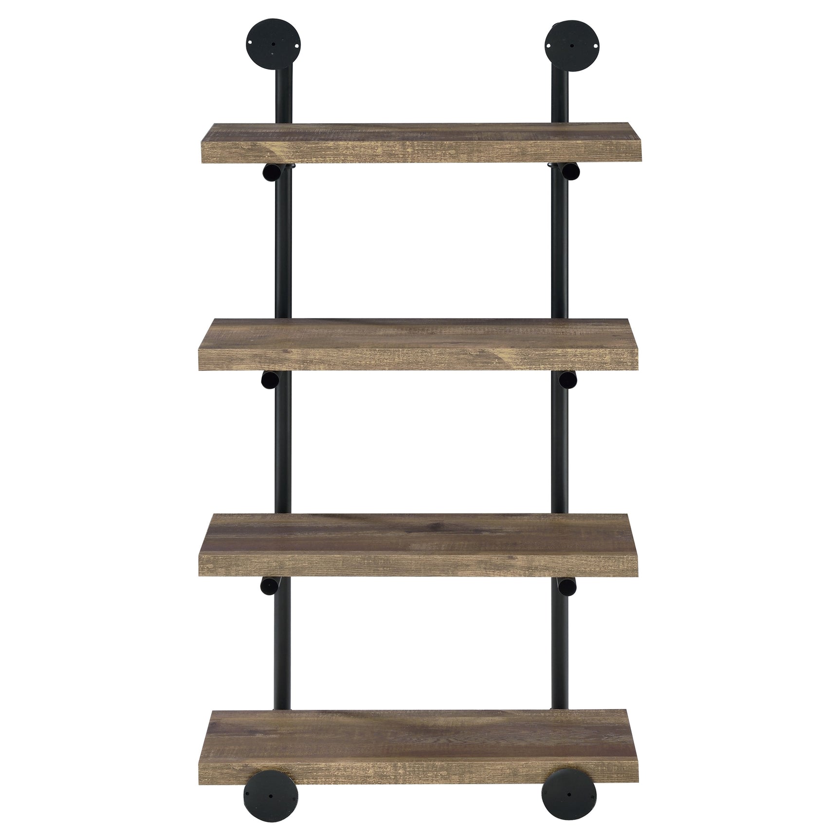 Elmcrest 24-inch 4-shelf Wall Bookshelf Rustic Oak - Tampa Furniture Outlet