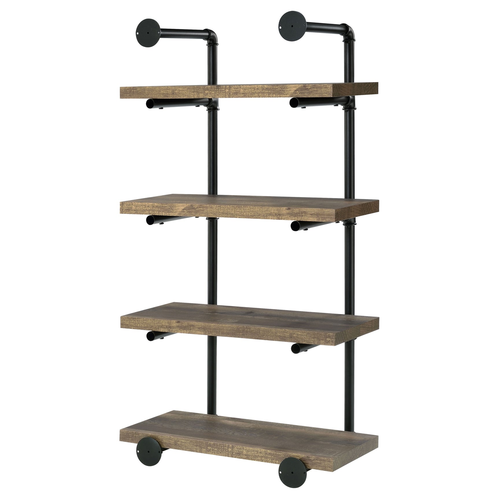 Elmcrest 24-inch 4-shelf Wall Bookshelf Rustic Oak - Tampa Furniture Outlet