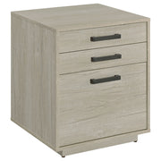 Tampa Furniture Outlet - Coaster - Loomis 3-drawer Home Office File Cabinet Whitewashed Grey - 805882