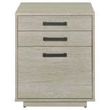 Loomis 3-drawer Home Office File Cabinet Whitewashed Grey - Tampa Furniture Outlet
