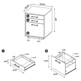 Loomis 3-drawer Home Office File Cabinet Whitewashed Grey - Tampa Furniture Outlet