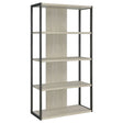 Tampa Furniture Outlet - Coaster - Loomis 72-inch 4-shelf Bookshelf Whitewashed Grey - 805883