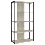 Tampa Furniture Outlet - Coaster - Loomis 72-inch 4-shelf Bookshelf Whitewashed Grey - 805883