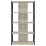 Loomis 72-inch 4-shelf Bookshelf Whitewashed Grey - Tampa Furniture Outlet