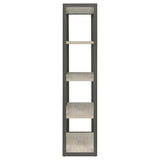 Loomis 72-inch 4-shelf Bookshelf Whitewashed Grey - Tampa Furniture Outlet