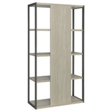 Loomis 72-inch 4-shelf Bookshelf Whitewashed Grey - Tampa Furniture Outlet