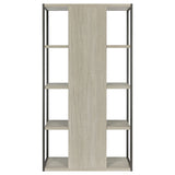 Loomis 72-inch 4-shelf Bookshelf Whitewashed Grey - Tampa Furniture Outlet