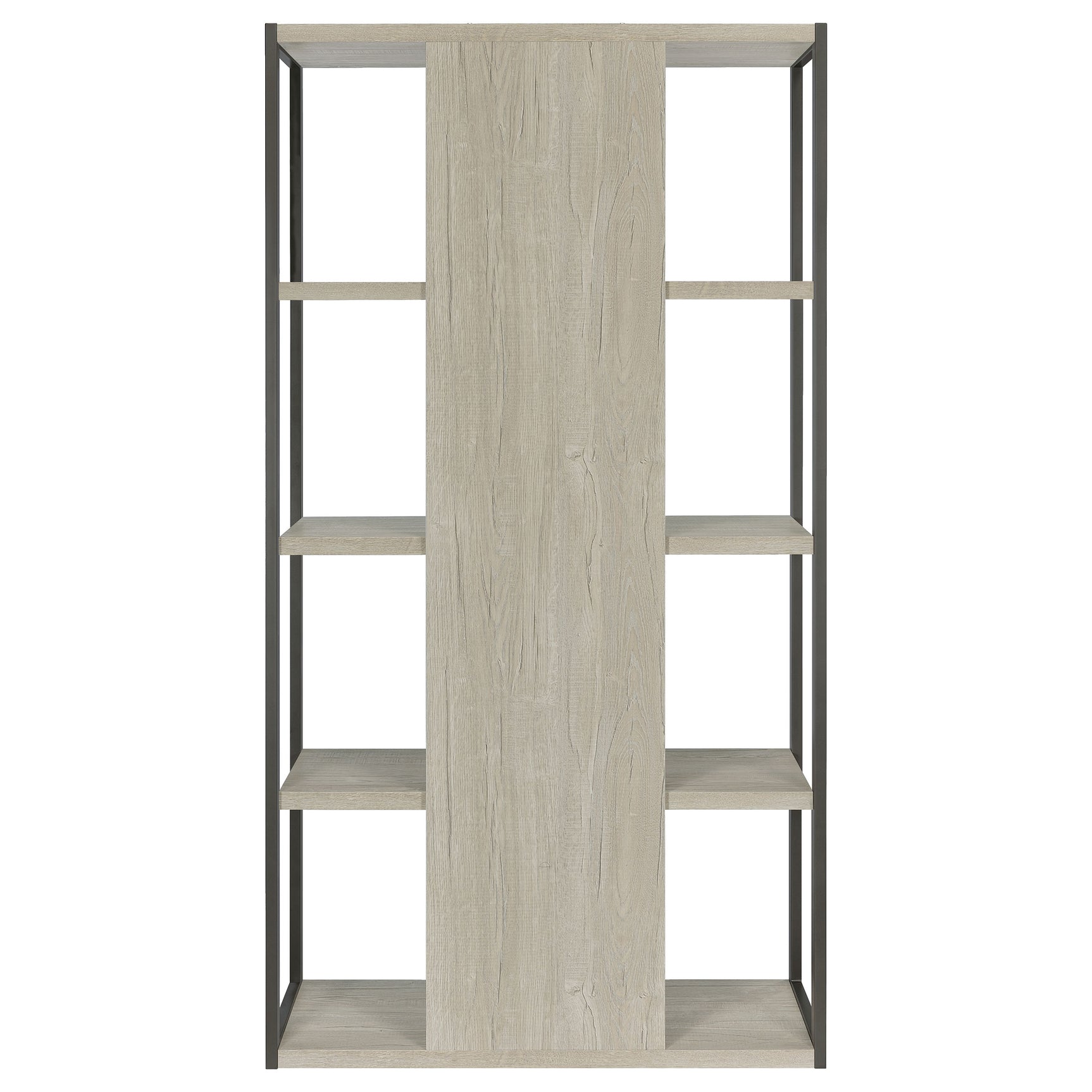 Loomis 72-inch 4-shelf Bookshelf Whitewashed Grey - Tampa Furniture Outlet
