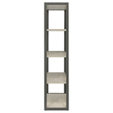 Loomis 72-inch 4-shelf Bookshelf Whitewashed Grey - Tampa Furniture Outlet