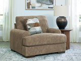 Tampa Furniture Outlet - Ashley Furniture - Jayne Park Living Room - Chair and a Half / Pecan - PC8150523