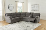Tampa Furniture Outlet - Ashley Furniture - Museum Sectional - 2-Piece Reclining Sectional / Pewter - 81807S1