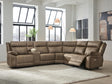 Tampa Furniture Outlet - Ashley Furniture - Max-Momentum Sectional - 6-Piece Power Reclining Sectional with Audio Console - PC82305S9