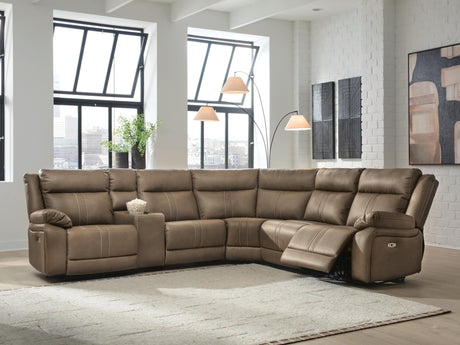 Tampa Furniture Outlet - Ashley Furniture - Max-Momentum Sectional - 6-Piece Power Reclining Sectional with Audio Console - PC82305S9