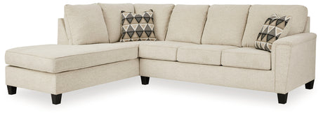 Tampa Furniture Outlet - Ashley Furniture - Abinger Sectional - RAF 2-Piece Sectional with Chaise / Natural - 83904S1