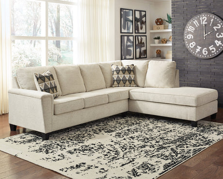 Tampa Furniture Outlet - Ashley Furniture - Abinger Sectional - LAF 2-Piece Sectional with Chaise / Natural - 83904S2