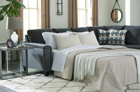 Tampa Furniture Outlet - Ashley Furniture - Abinger Sectional - LAF 2-Piece Sleeper Sectional with Chaise / Smoke - 83905S4