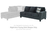 Tampa Furniture Outlet - Ashley Furniture - Abinger Sectional - RAF Sofa Sleeper / Smoke - 8390570