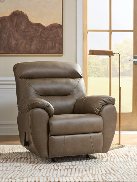 Tampa Furniture Outlet - Ashley Furniture - Elksworth Living Room - Rocker Recliner / Biscotti - PC8400225