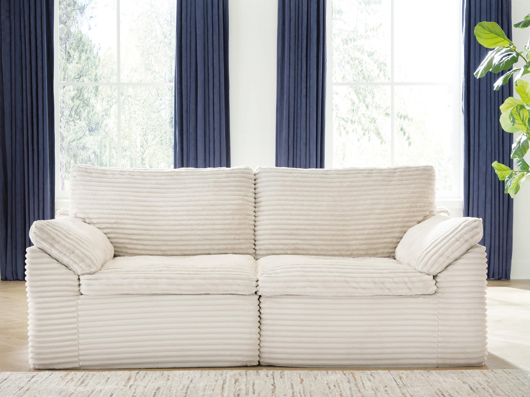 Tampa Furniture Outlet - Ashley Furniture - Fannin Sectional - LAF/RAF Corner Chair (Set of 2) / Ivory - PC8430451