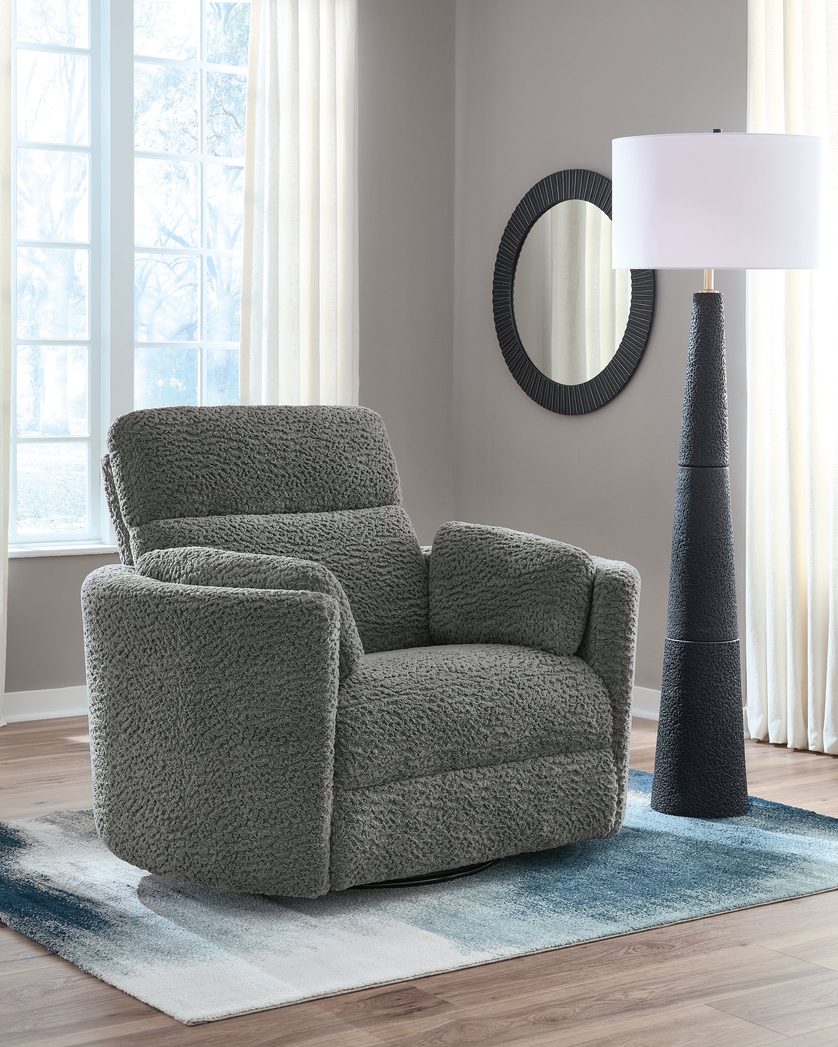 Tampa Furniture Outlet - Ashley Furniture - Gosaldo Living Room - Swivel Glider Power Recliner / Lead - PC8630495