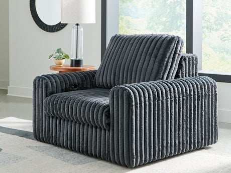 Tampa Furniture Outlet - Ashley Furniture - HamlinBay Living Room - Power Gliding Chaise / Gunmetal - PC8680515P