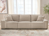 Tampa Furniture Outlet - Ashley Furniture - Carceri Sectional - 3-Piece Power Sectional Reclining Sofa / Cashmere - 87003S3