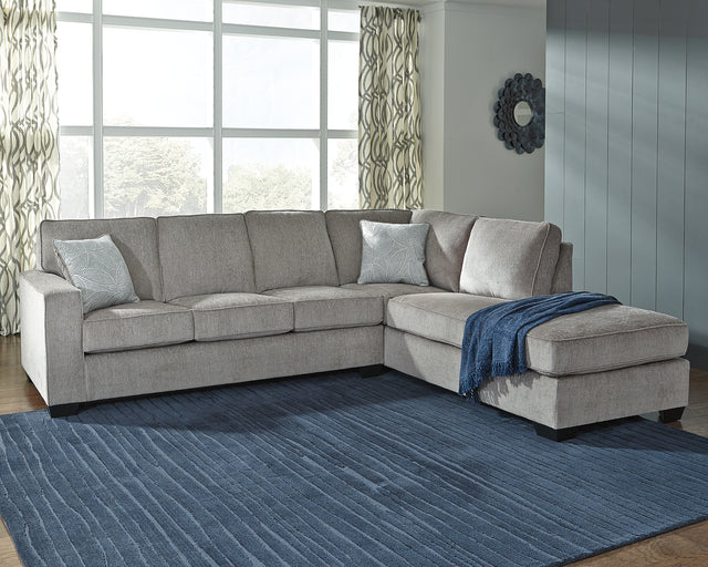 Tampa Furniture Outlet - Ashley Furniture - Altari Sectional - LAF 2-Piece Sectional with Chaise / Alloy - 87214S2