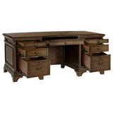 Hartshill 72-inch 7-drawer Executive Desk Burnished Oak - Tampa Furniture Outlet