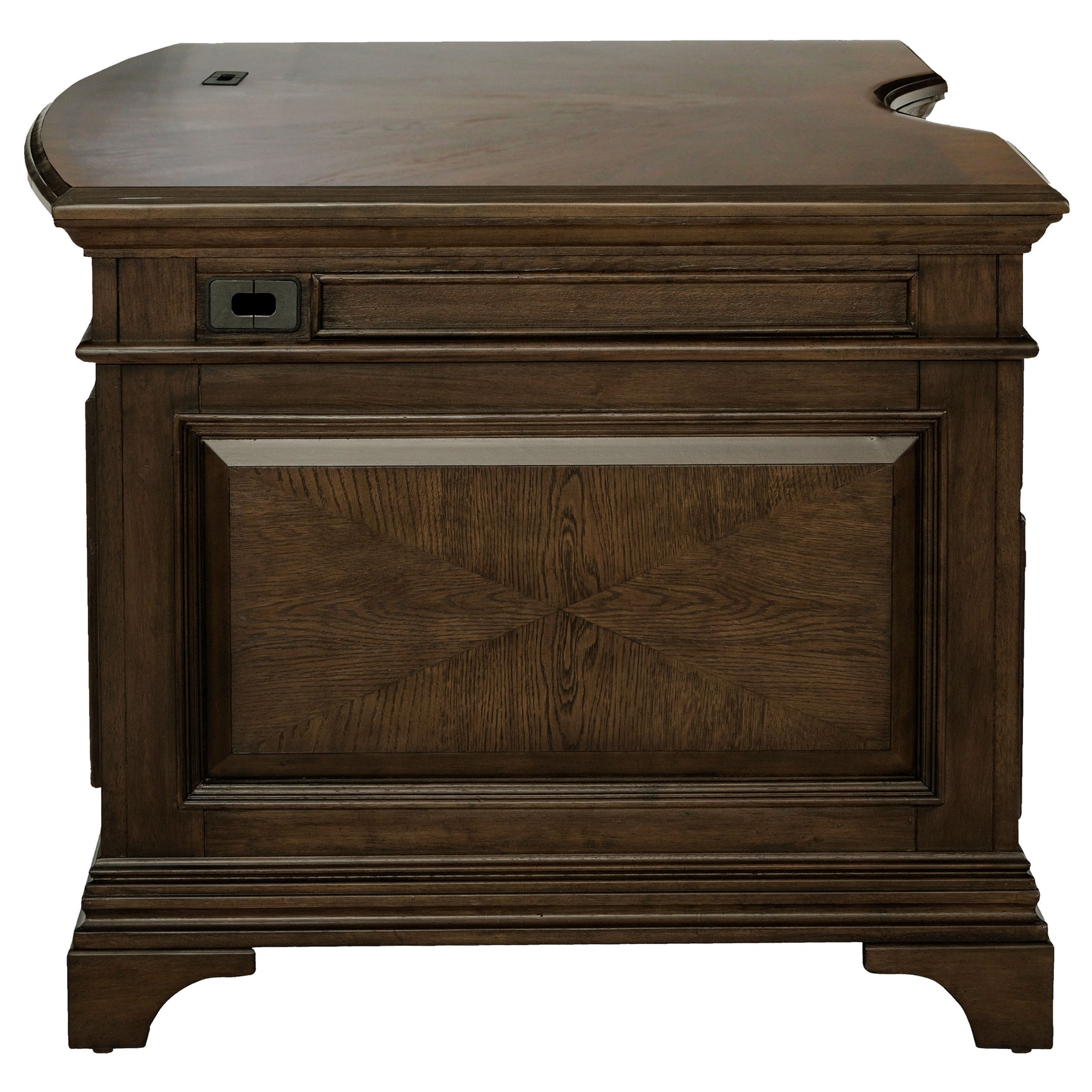 Hartshill 72-inch 7-drawer Executive Desk Burnished Oak - Tampa Furniture Outlet