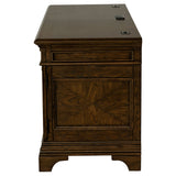 Hartshill 66-inch 5-drawer Credenza Office Desk Burnish Oak - Tampa Furniture Outlet