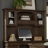 Hartshill 2-door Hutch with Shelves Burnished Oak - Tampa Furniture Outlet