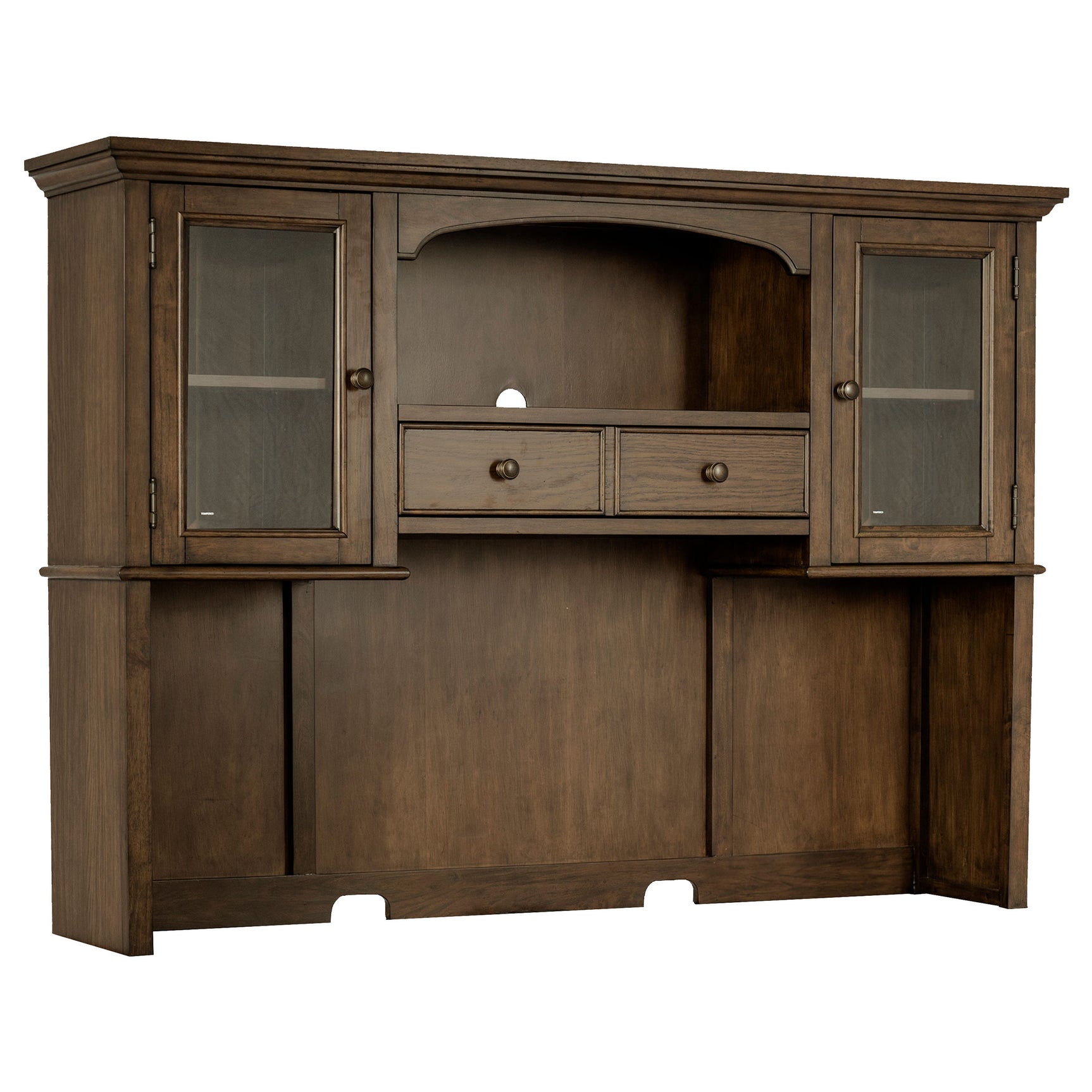Tampa Furniture Outlet - Coaster - Hartshill 2-door Hutch with Shelves Burnished Oak - 881283H
