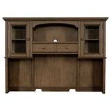 Hartshill 2-door Hutch with Shelves Burnished Oak - Tampa Furniture Outlet
