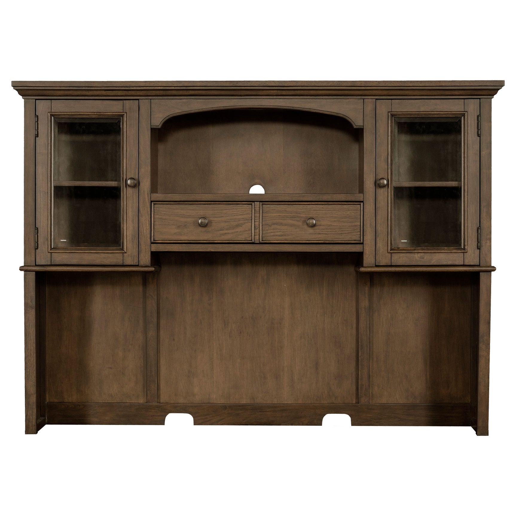 Hartshill 2-door Hutch with Shelves Burnished Oak - Tampa Furniture Outlet