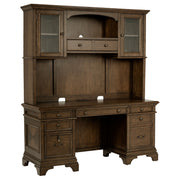 Tampa Furniture Outlet - Coaster - Hartshill 66-inch 5-drawer Credenza with Hutch Burnished Oak - 881283