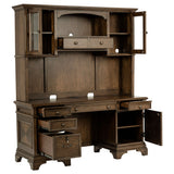 Hartshill 66-inch 5-drawer Credenza with Hutch Burnished Oak - Tampa Furniture Outlet