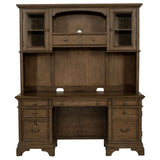 Hartshill 66-inch 5-drawer Credenza with Hutch Burnished Oak - Tampa Furniture Outlet