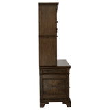 Hartshill 66-inch 5-drawer Credenza with Hutch Burnished Oak - Tampa Furniture Outlet