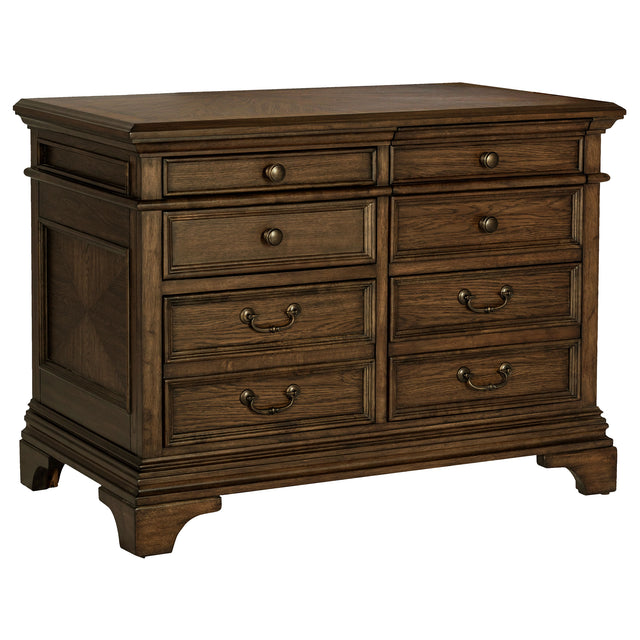 Tampa Furniture Outlet - Coaster - Hartshill 5-drawer Home Office File Cabinet Burnished Oak - 881284
