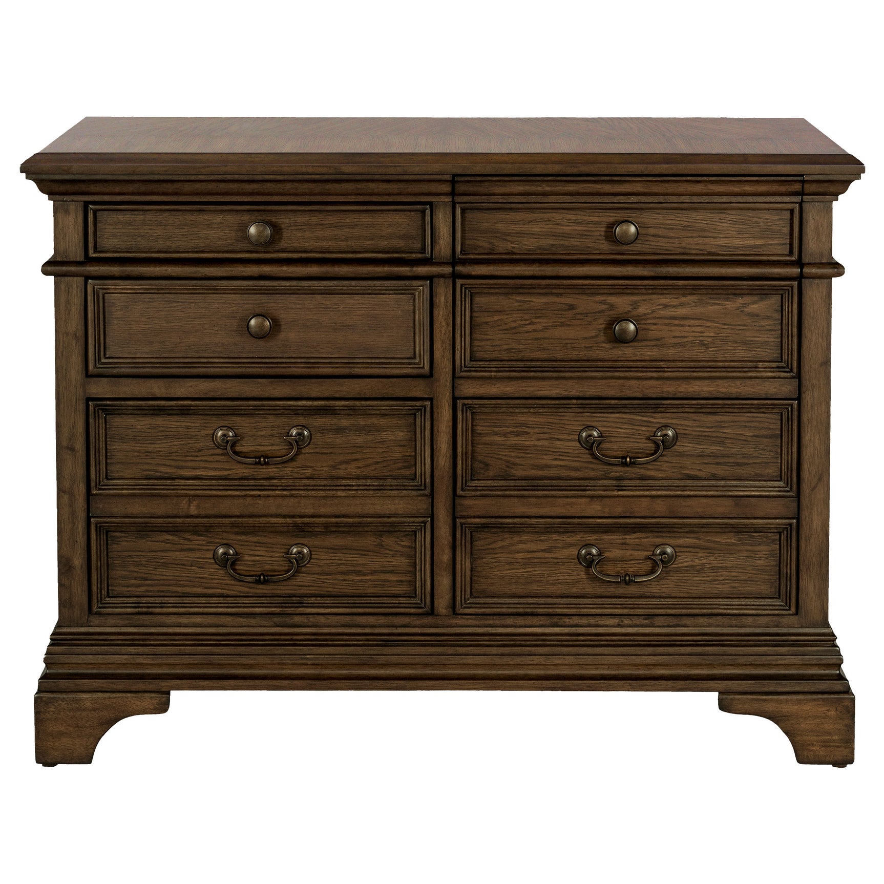 Hartshill 5-drawer Home Office File Cabinet Burnished Oak - Tampa Furniture Outlet