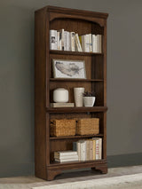 Hartshill 78-inch 5-shelf Bookcase Burnished Oak - Tampa Furniture Outlet