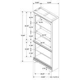 Hartshill 78-inch 5-shelf Bookcase Burnished Oak - Tampa Furniture Outlet