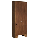 Hartshill 78-inch 3-shelf Cabinet Bookcase Burnished Oak - Tampa Furniture Outlet